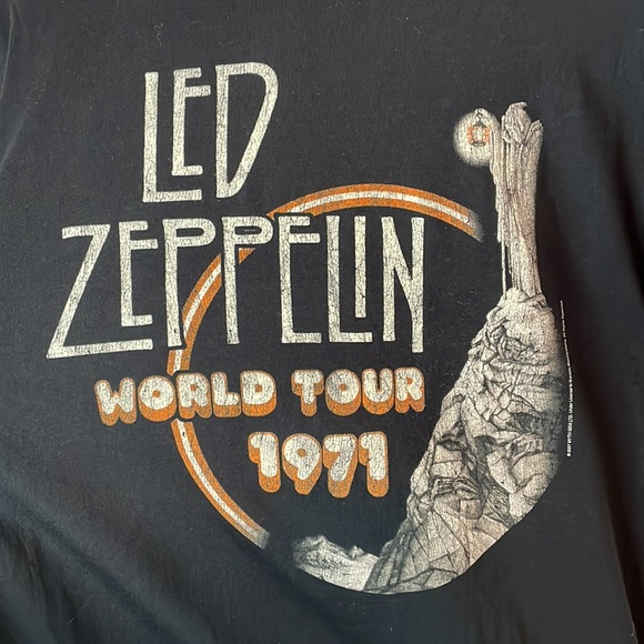 NWOT Led Zeppelin World Tour 1971 Black Medium Graphic Tee Shirt - Picture 3 of 8